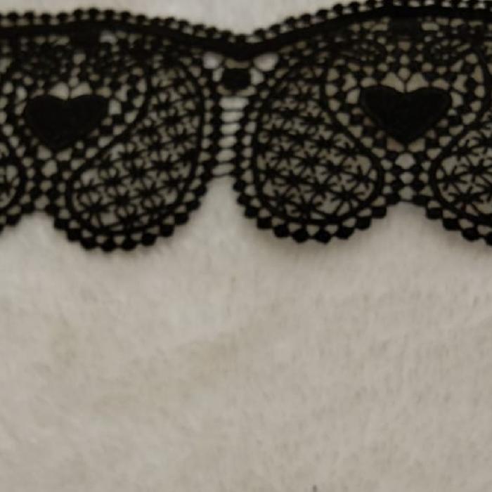 Gambar Torenda Renda Giver Motive White love /(Meter)-KIAM81686-8B - Hitam dari Torenda undefined Tokopedia