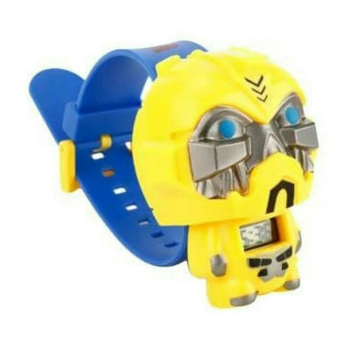 Gambar JAM TANGAN ANAK TRANSFORMERS OPTIMUS PRIME BUMBLE BEE PENCET KARAKTER - Kuning dari kevvin shop7 undefined Tokopedia
