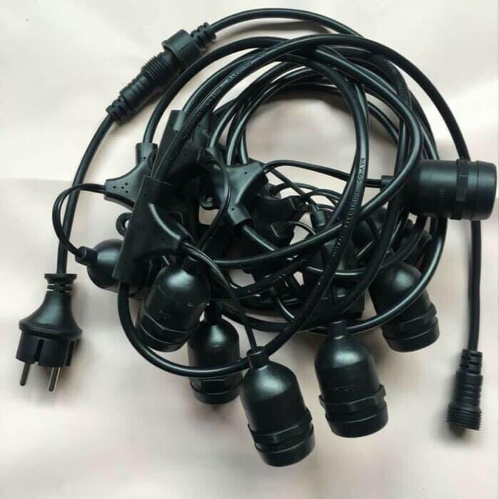 Gambar kabel fitting gantung outdoor 10 meter 20 fitting lampu gantung cafe dari Super Led lighting undefined Tokopedia