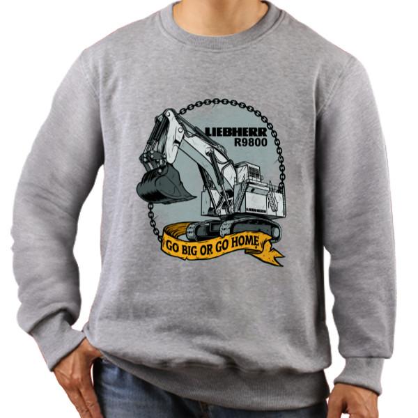 Gambar Sweater Excavator Liebherr R9800 - Abu Misty, XL dari Damn Overload undefined Tokopedia