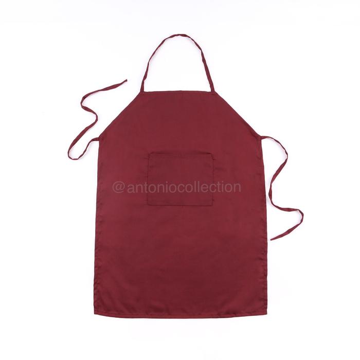 Gambar Celemek / Apron restoran dapur koki masak - Merah Maroon dari Antonio Collection undefined Tokopedia