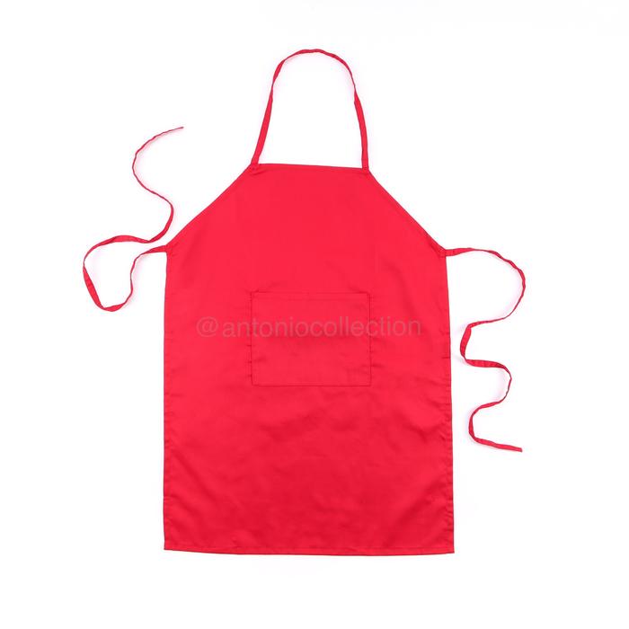 Gambar Celemek / Apron restoran dapur koki masak - Merah dari Antonio Collection undefined Tokopedia