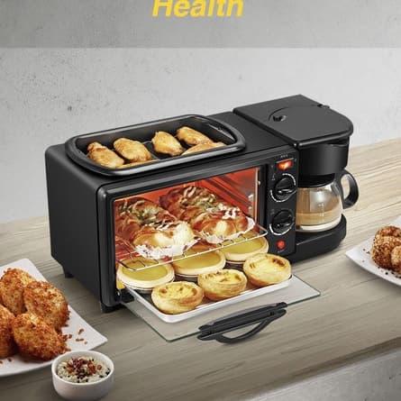 Jual PEMANGGANG OVEN DAN MESIN PEMBUAT KOPI 3-IN-1 BREAKFAST
