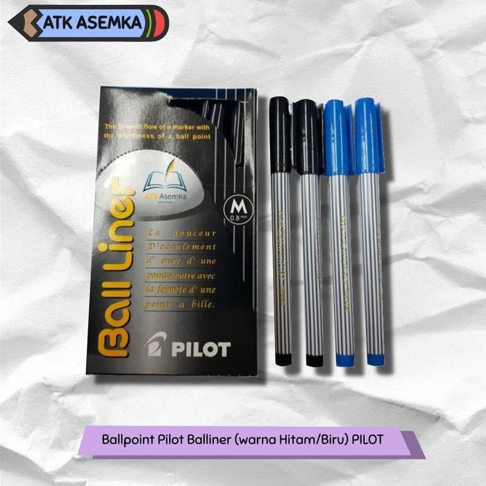 Gambar Ballpoint Pilot Balliner (warna Hitam/Biru) PILOT - Hitam dari atkasemka undefined Tokopedia