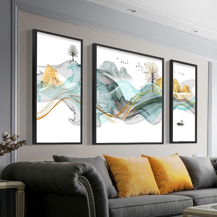 6 Lukisan Dinding Ruang Tamu Sederhana Penambah Nuansa Mondern