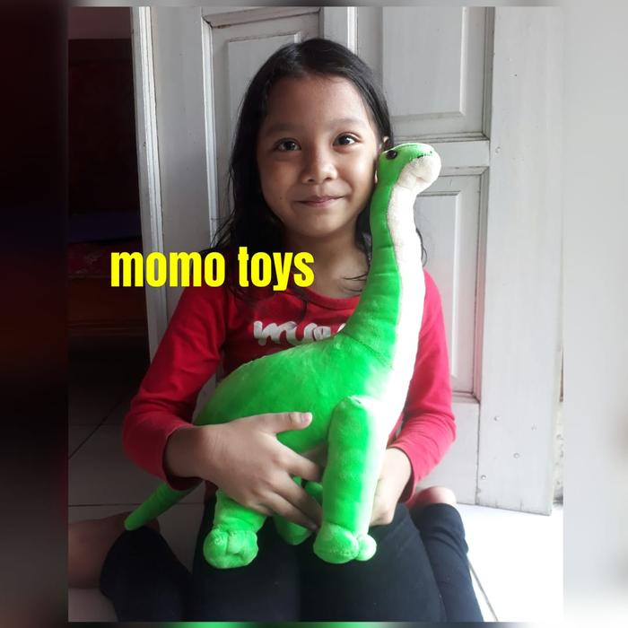 Gambar Boneka Dinosaurus Brontosaurus Hijau dan Kream - Hijau dari MOMOTOYS86 undefined Tokopedia