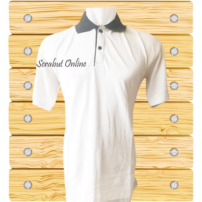 Gambar Kaos Polo Polos - Putih dari serabutonline undefined Tokopedia