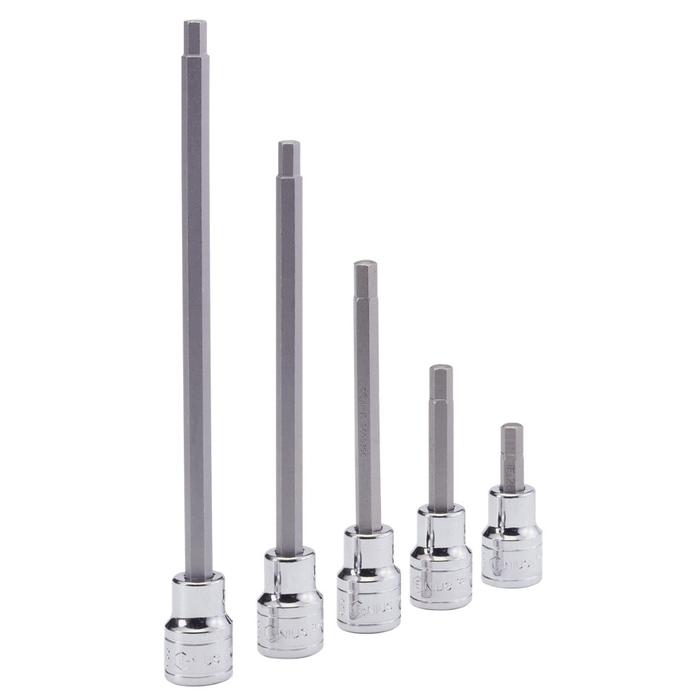 Gambar Genius Hex bit socket drive 3/8 ukuran 3 mm ( kunci sock L ) - panjang 75 mm dari Geniustools undefined Tokopedia