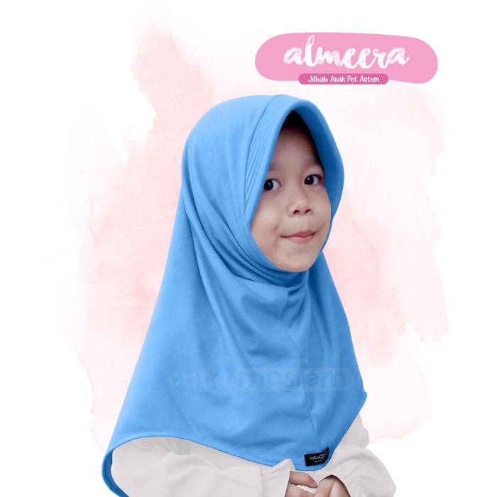 Gambar Jilbab Bergo Anak Cutemoslem Almeera M - Biru dari Cutemoslem Store undefined Tokopedia