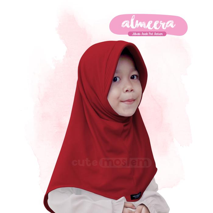 Gambar Jilbab Bergo Anak Cutemoslem Almeera M - Maroon dari Cutemoslem Store undefined Tokopedia