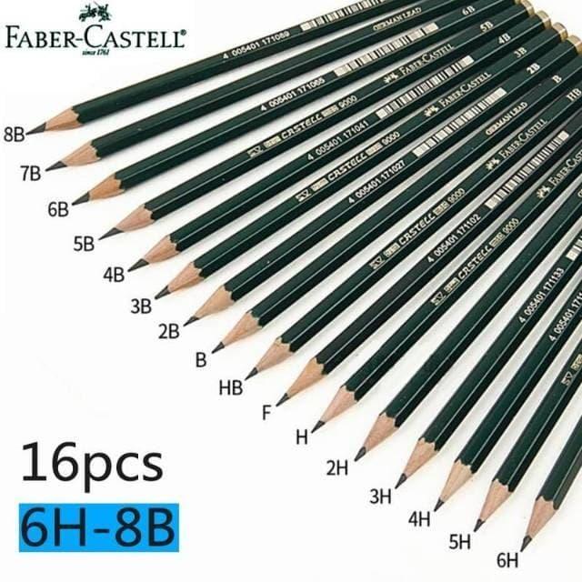 Gambar Pensil Kayu Faber Castell 2B,3B,4B,5B,6B,7B,8B,F,6H,4H,2H,H,HB -ATK dari Izabella_shop undefined Tokopedia