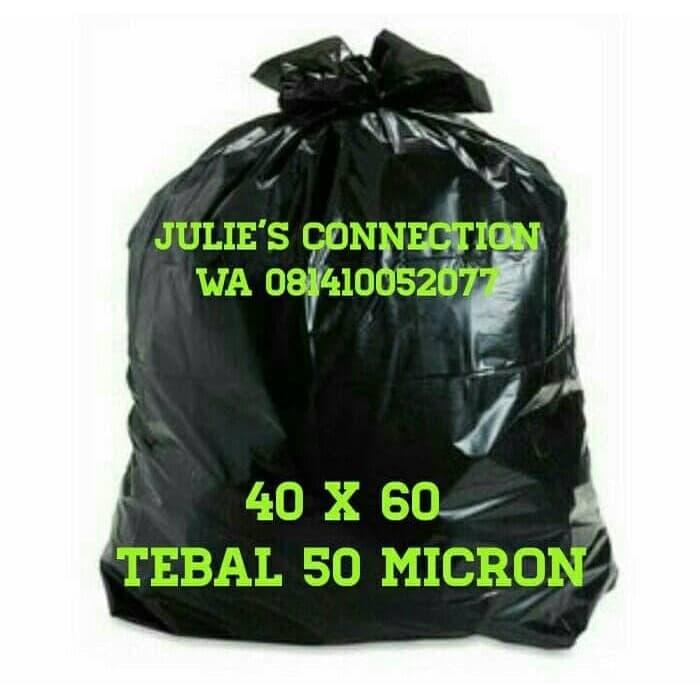 Gambar Kantong Plastik Sampah Hitam 40 X 60 Tebal 50 micron dari Julie Connection undefined Tokopedia