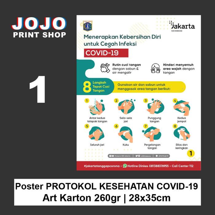 Jual Poster Covid 19 Corona Protokol Kesehatan Dinas Kesehatan Jakarta Jakarta Pusat Jojo Printshop Tokopedia