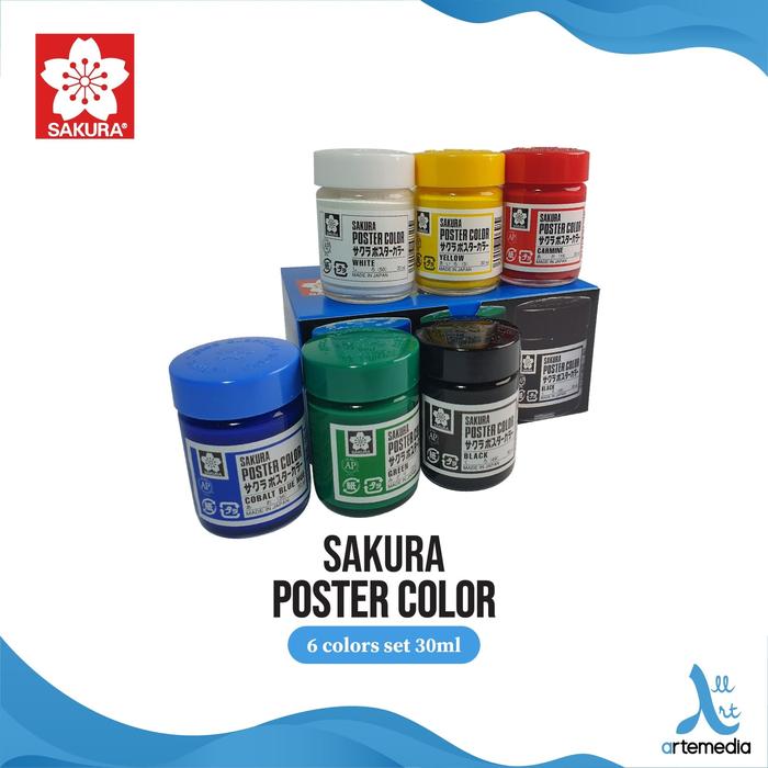 Promo Sakura Poster Color Paint 30ml Set Waterbased Cat Poster ...