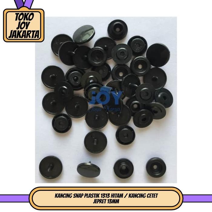 Gambar Kancing Snap Plastik 1313 Hitam / Kancing Cetet Jepret 13mm dari Toko Joy Jakarta undefined Tokopedia