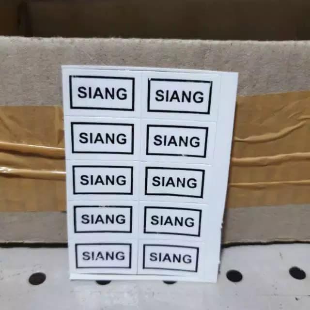 Gambar stiker transparant tulisan hitam isi 10 - Siang dari frombella undefined Tokopedia