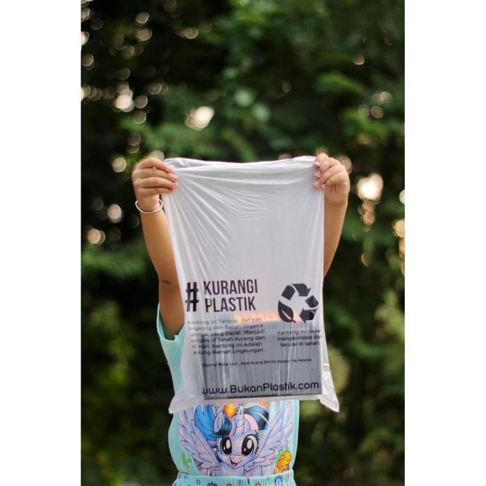 Gambar Cassava Bag - Kantong Cassava - Ramah Lingkungan - Plastik Organik - Putih dari Bukan Plastik undefined Tokopedia