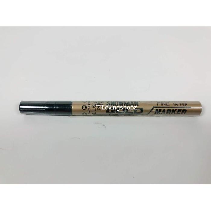 Gambar Spidol Snowman Marker/Spidol buat Kaca/Spidol Emas/Spidol Putih - Emas dari Tokobukuatk undefined Tokopedia