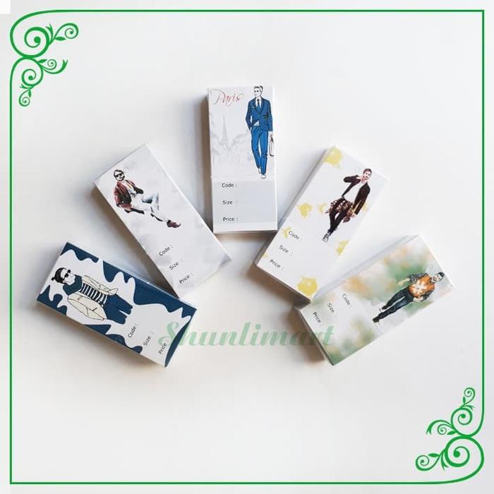 Gambar Hang Tag Baju / Label Harga Pakaian / Price Tag Hangtag Fashion Cowok dari Shunlimart undefined Tokopedia