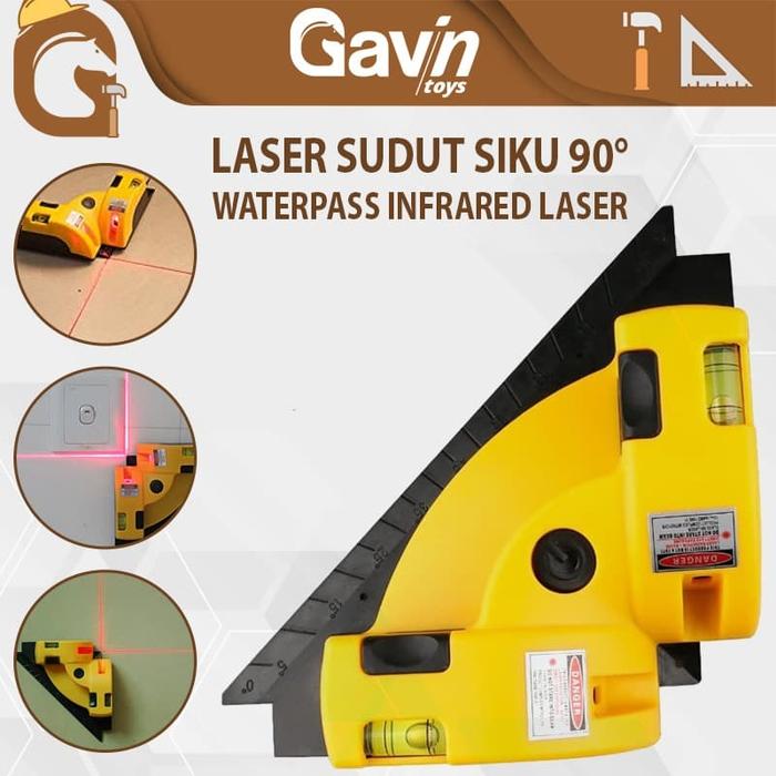 Gambar Laser Siku Sudut Garis Meteran Waterpass Angle Laser Level 90 Derajat dari Gavintoys undefined Tokopedia