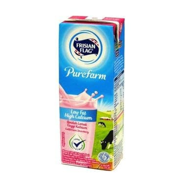 Promo Harga Frisian Flag Susu UHT Purefarm Low Fat Strawberry 225 ml - Tokopedia