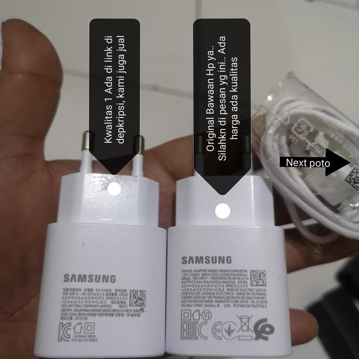 Gambar Charger Samsung S20 S20 PLUS S20 ULTRA PUTIH ORIGINAL ASLI 100% dari omjok undefined Tokopedia