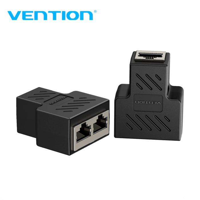 Gambar Vention Splitter RJ45 1 to 2 Adapter Black - IPS dari Vention Authorized Store undefined Tokopedia