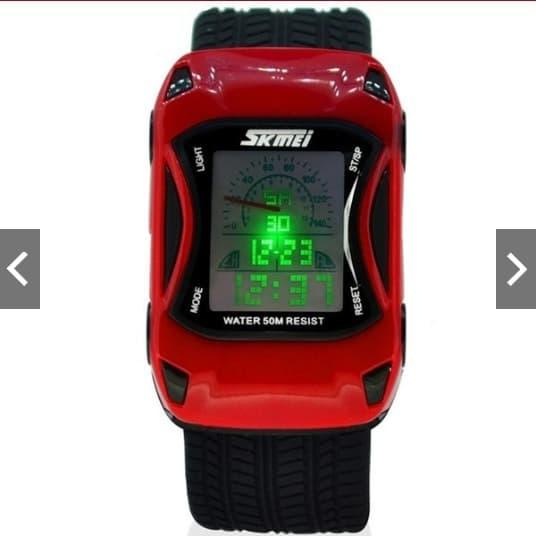 Jam Tangan Anak Digital Analog Skmei 0961 Red Water Resistant 30m