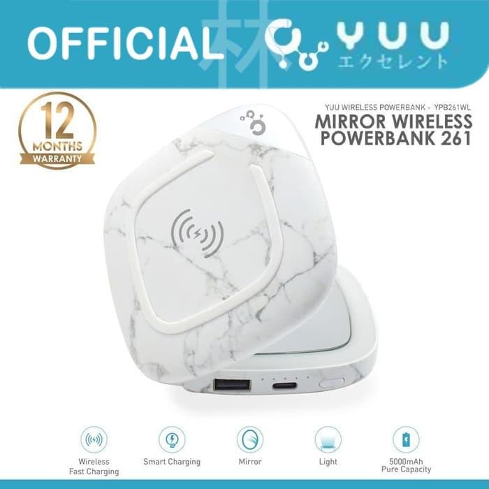 Gambar Yuu YPB261WL 5000mAh Wireless Charging & Mirror With Lamp Powerbank dari Liem Group undefined Tokopedia