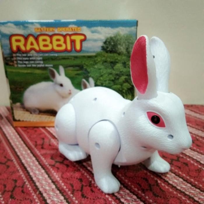 Gambar Mainan Kelinci Lucu Bisa Jalan dan Suara untuk Edukasi Anak - Putih dari Jobel undefined Tokopedia