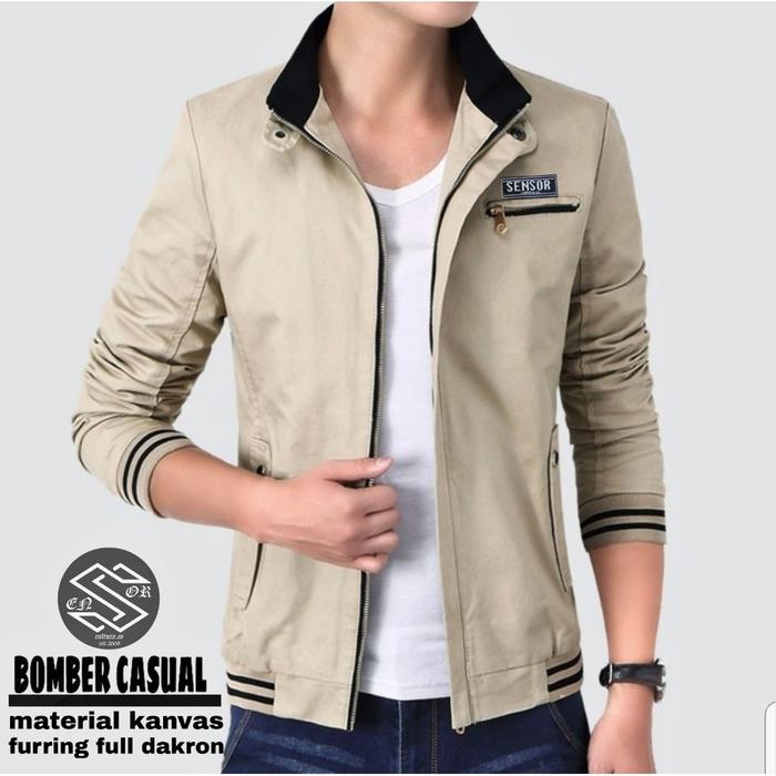 Gambar Jaket Pria Jaket Parka Kanvas Jaket Cowok Jaket keren terbaru Jaket - CREAM, L dari UNGSIRA STORE undefined Tokopedia