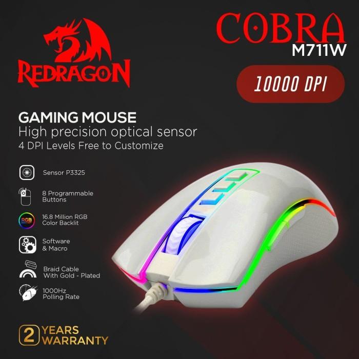 Gambar Redragon M711 Gaming Mouse RGB COBRA - Putih dari Manekistore undefined Tokopedia