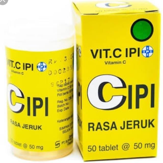 Gambar VITAMIN C IPI CIPI RASA JERUK ISI 50 TABLET Penyembuh Sariawan Rasa dari Sekaran Farma undefined Tokopedia