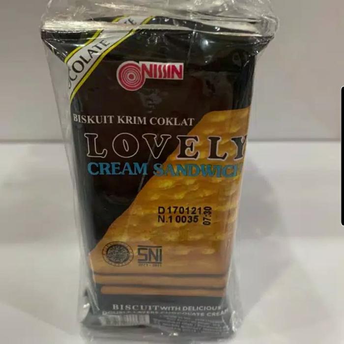 Gambar Biskuit Nissin Lovely Cream Sandwich Rasa Coklat Lemon isi 10 pcs - Coklat dari Ollyn Shop undefined Tokopedia