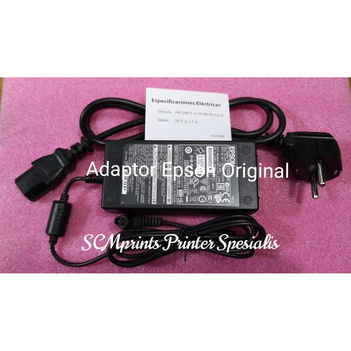 Gambar Adaptor Printer Epson Workforce WF-100 Power Supply WF 100 WF100 New - Lengkap Kabel dari SCMprints Printer Spesialis undefined Tokopedia