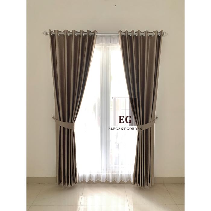 Gambar Gorden Jendela Blackout Minimalis / Gordyn / Curtain PCF-07 Nude - L100xT250 dari Elegant Gorden undefined Tokopedia