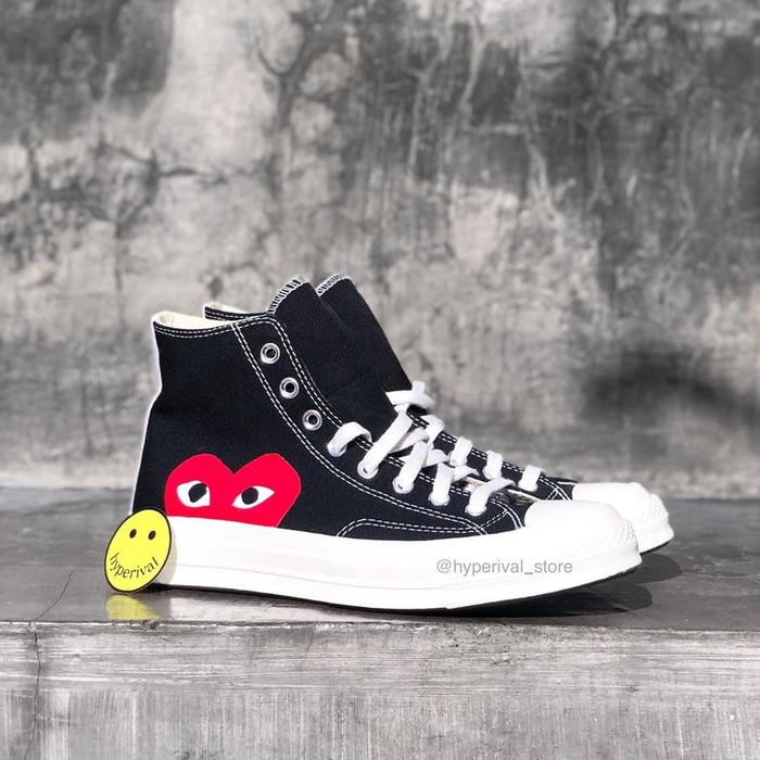 Converse CDG Comme Des Garcons) Black High Big Heart 40