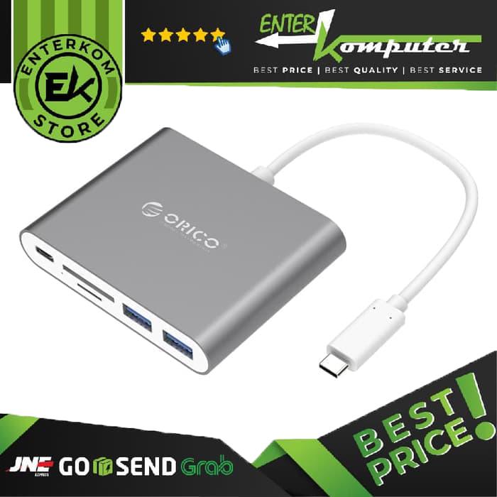 Gambar Orico RCC2A Aluminum HUB 1Port Type-C, 2 Port USB3.0 With Card Reader dari Enter Komputer Official undefined Tokopedia