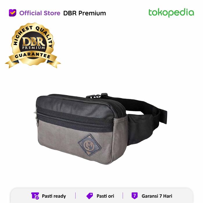 Gambar TAS PINGGANG PRIA WAIST BAG PRIA TAS SELEMPANG LEATHER ORIGINAL MS819 Waistbag - Hitam dari DBR Premium undefined Tokopedia
