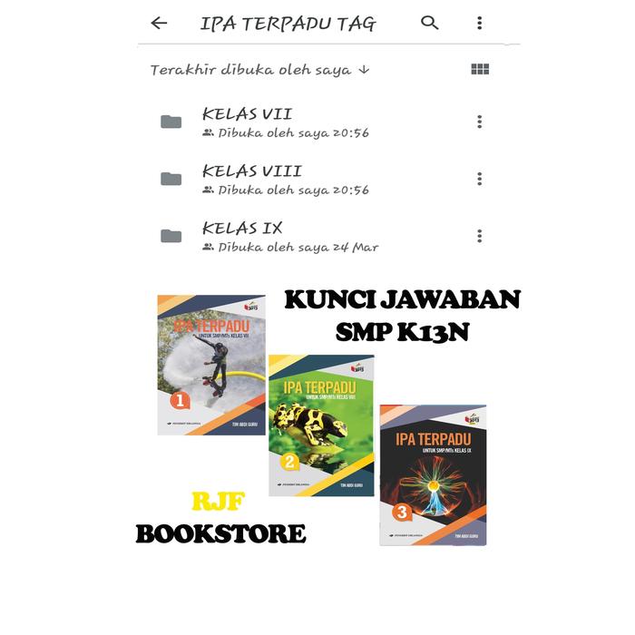 Jual Kunci Jawaban Ipa Terpadu Tim Abdi Guru Smp K13n Kls 1 3 Erlangga Jakarta Timur Rjfstore Tokopedia