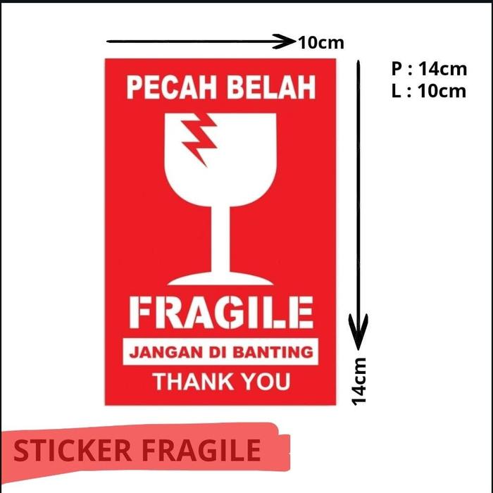 Gambar STICKER FRAGILE UKURAN 14X10CM dari sibooth undefined Tokopedia