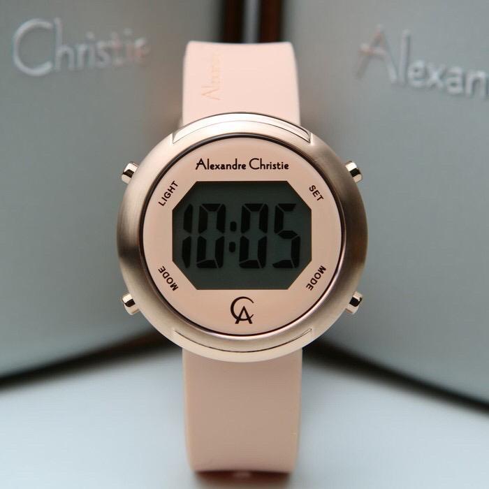 Gambar [ ORIGINAL ] Jam Tangan Wanita Alexandre Christie 9337 Digital Rubber - ROSEGOLD PEACH dari TOKOJAMKU_NEW undefined Tokopedia