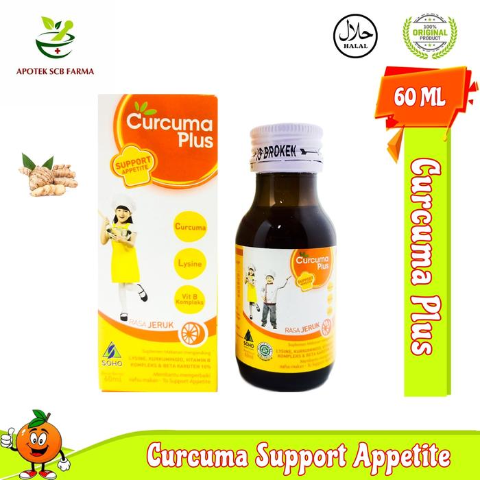 Gambar Curcuma Plus Support Appetite Meningkatkan Nafsu Makan / Rasa Jeruk - 60 ML dari APOTIK SCB FARMA undefined Tokopedia