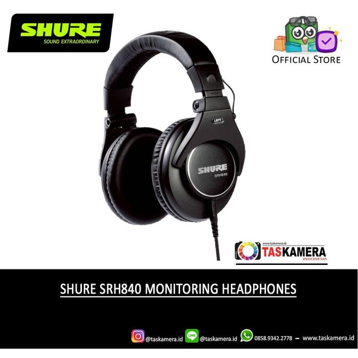 Gambar SHURE SRH840 Reference Studio Headphones - SHURE Headphone - SRH840 BK A dari TasKamera-ID undefined Tokopedia