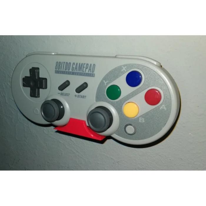 Wall Mount for 8Bitdo SF30 Pro Super Nintendo Gamepad 3d Print Hitam