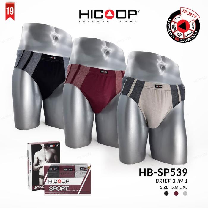 Jual Celana Dalam Pria Hicoop Men Hb-sp539 Brief 3 In 1 - M - Jakarta Barat - Hicoop Tokopedia