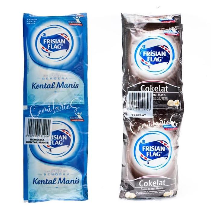 Gambar FRISIAN FLAG - Susu Bendera Kental Manis Coklat / Vanila 1 Renceng isi - Vanila dari Cemilaries undefined Tokopedia