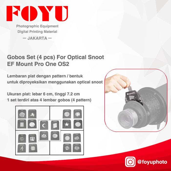 Gambar Gobos Set (4 pcs) For Optical Snoot EF Mount Pro One OS2 - Gobos dari Foyu Photo Jakarta undefined Tokopedia