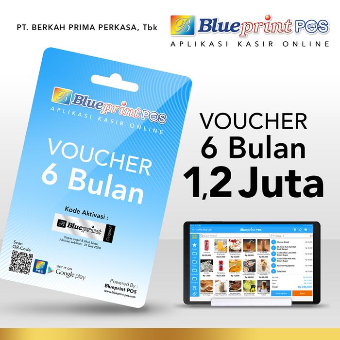 Gambar Voucher Aplikasi kasir/Software Point Of Sale - BLUEPRINT POS 6 Bulan dari Blueprint Indonesia undefined Tokopedia
