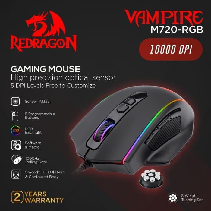 Gambar Redragon M720-RGB Gaming Mouse RGB Vampire dari Manekistore undefined Tokopedia